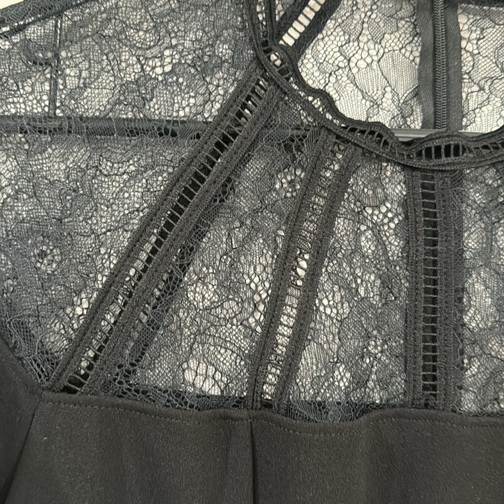 Express Black lace flutter sleeve mini dress whimsigoth dark - Picture 4 of 9
